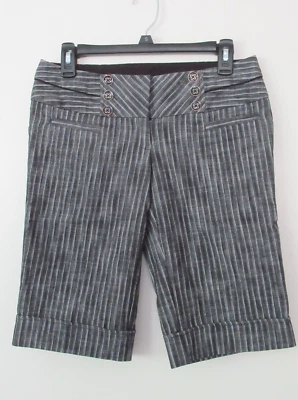 Daytrip Mujer 3494 Talla 3 Gris Rayas Capri Slim Recto Mezcla Algodón Foto 1 de 4