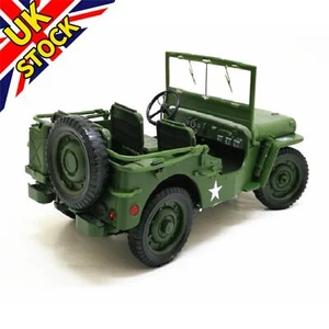1:18 Willys WWII Tactical Truck Off-road Military Vehicle Model Ornaments Gift - Picture 1 of 12