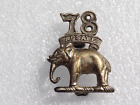 Silver 78th (Highlanders) Regiment of Foot (The Ross-shire Buffs) Collar Badge