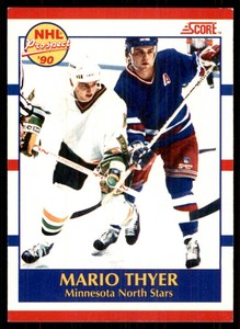 1990-91 Score Canadian Mario Thyer Rookie Minnesota North Stars #382