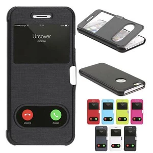 Urcover® Double View Wallet Case | Magnetic Closure Smartphone Protective Cover - Picture 1 of 22
