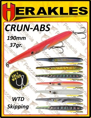 Artificiale spinning hard bait Herakles CRUN-ABS Topwater 37gr 190mm needle