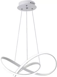 Lampadario led intrecciato 60w bianco design moderno Tripla Luce Illuminazione - Foto 1 di 5