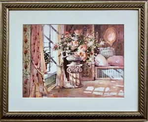 Marilyn Simandle "Romantic Moments" Plate Signed Framed Interior Art NEW - Picture 1 of 3