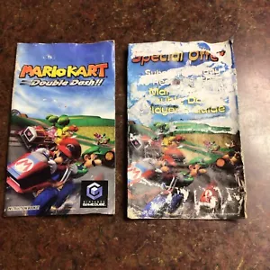 Mario Kart DOUBLE DASH Nintendo GAMECUBE Manual & Inserts ONLY WATER DAMAGE - Picture 1 of 5