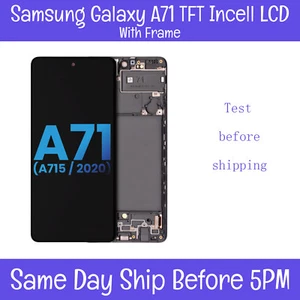 Samsung Galaxy A71 SM-A715 Incell TFT LCD Screen Display Touch Digitizer +Frame - Picture 1 of 9
