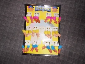 Vintage 1991 APSCO Troll Kins Troll Earrings 12 Sets -3 Dif Colors W/Display-M15 - Picture 1 of 3