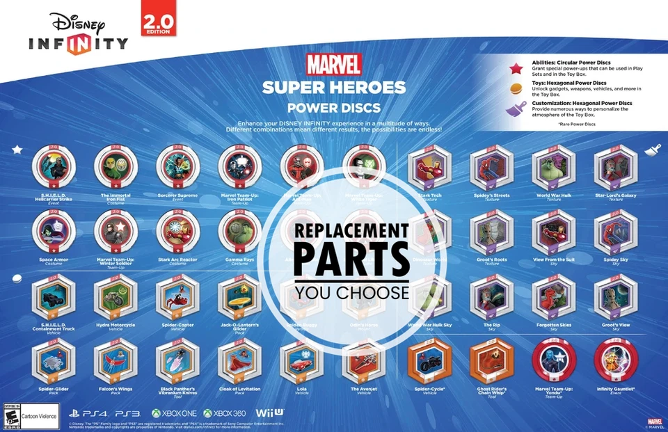 Disco Disney Infinity Power Discs 1.0 2.0 3.0 TÚ ELIGES Foto 1 de 1