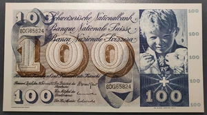 SUIZA SWITZERLAND 100 FRANCS 1971 P49m (3) SC UNC - Imagen 1 de 2