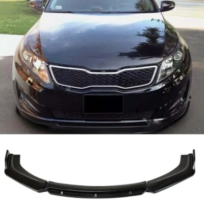 For Kia Optima 2010-2020 Front Bumper Lip Splitter Spoiler Body Kit Gloss Black Foto 1 de 4
