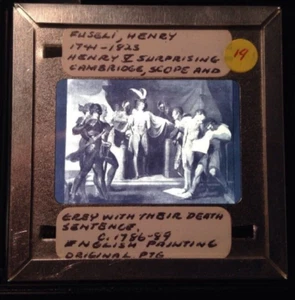 Henry Fuseli "Henry 5" German Romantic Art 35mm Glass Slide - Picture 1 of 3