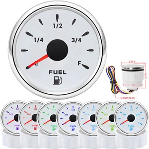 2" 52mm Car Boat Truck Fuel Level Gauge Trim Tank Indicator 240-33ohm Waterproof - Picture 1 of 12