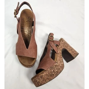 Blowfish Women's Sz. 6.5 Malibu Partea Platfrom Heeled Brown Sandals - Picture 1 of 8