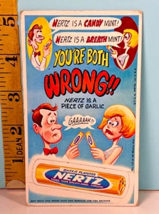 1969 Topps Wacky Ads #19 NERTZ GARLIC BREATH MINTS - Picture 1 of 2
