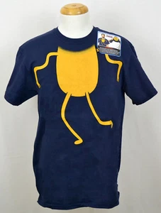 Hora de Aventuras Camiseta Dibujos Animados Jake Máscara Reversible Camiseta Gráfica Azul Nueva con Etiquetas - Imagen 1 de 3