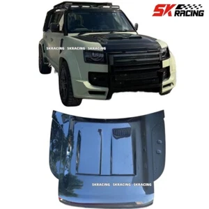 For Land Rover Defender 2020-24 Dry Carbon Fiber Front Hood Panels Enginne Cover - Picture 1 of 14