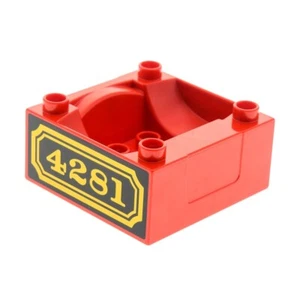 1X Lego Duplo Train Cab 4X4 Red Printed 4281 Train Attachment 98456PB02 - Picture 1 of 1