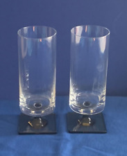 Rosenthal Crystal LINEAR SMOKE Iced Tea Glass 6 5/8" set of 2