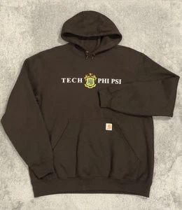 Carhartt Tech Phi Kappa PSI Hoodie Herren L Original Fit Dunkelbraun - Bild 1 von 12