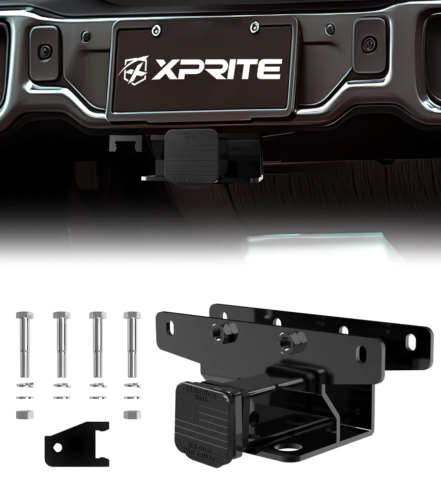 Kit de remolque receptor de enganche de remolque de 2" con cubierta para Jeep Wrangler JL JLU 2018-2025 Foto 1 de 4