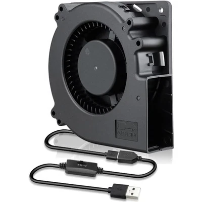 Gebläse Lüfter 120mm USB Radiallüfter mit 3 Geschwindigkeiten - Bild 1 von 2