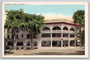 Franklin Hotel Malone NY unbespostte WB Postkarte (K033) - Bild 1 von 2