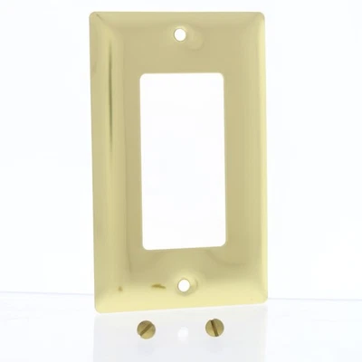 Pass & Seymour Polished Brass 1G Decorator GFCI GFI Cover Wallplate SB26-PBCC25 - Image 1 of 4