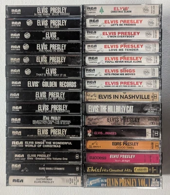 ELVIS PRESLEY Cassette Tape Lot of 30 From Elvis In Memphis, GI Blues, Christmas - Image 1 of 4
