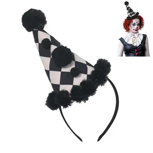 Clown Hut Haarreif Halloween Narr Kopfbedeckung Karneval Narr Hut Fascinator - Bild 1 von 35