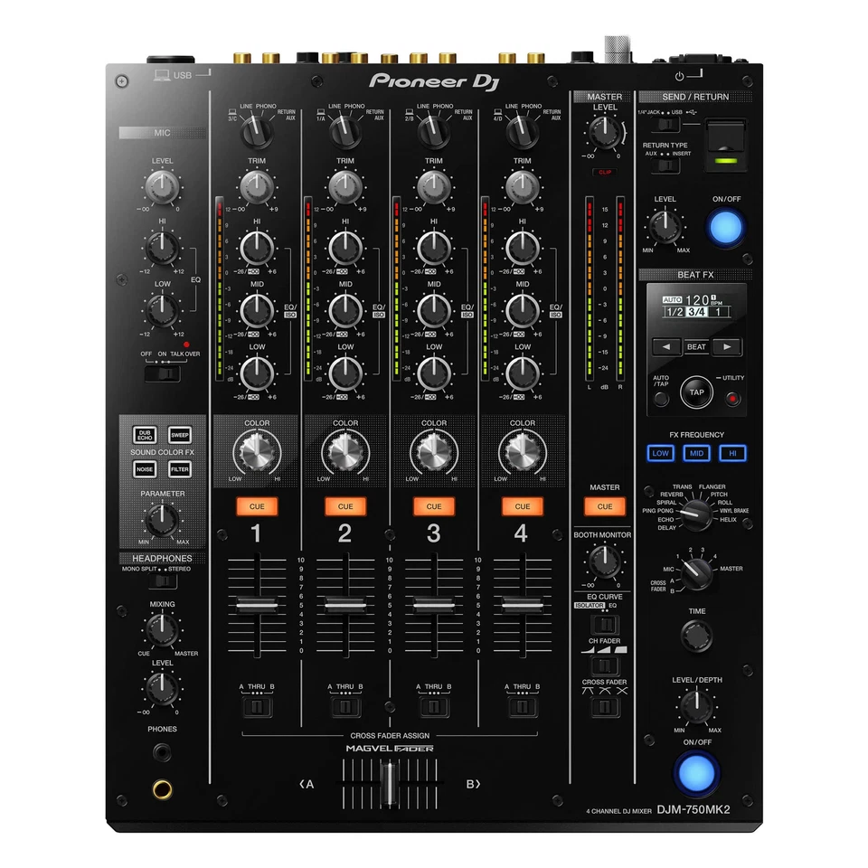 Pioneer DJ DJM-750MK2 4-Channel Professional DJ Club Mixer with USB Soundcard - Image 1 of 1