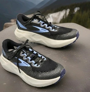 Brooks Caldera 6 Trail Running Shoes Women’s Sz 6.5 B Black Blissful Blue Grey - Picture 1 of 14