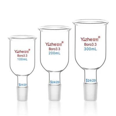 Lab Glassware: 50ml-1000ml Cylindrical Glass Funnel with PTFE Piston au - Image 1 of 4