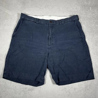 Polo Ralph Lauren Corto Para Hombre 40 Azul Lino Seda Chino Informal Vintage Playa Foto 1 de 4