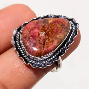 Rhodonite Gemstone Handmade Latest Design Birthday Gift Jewelry Ring 7.5" PG 330 - Picture 1 of 5