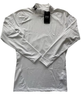 Under Armour Camicia Uomo Cold Gear Manica Lunga Compressione Finto Collo 2XL Bianco - Immagine 1 di 4