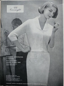 1956 Womens Connaught Cashmere skirt Jean Patchett Vintage Fashion Ad - Picture 1 of 1
