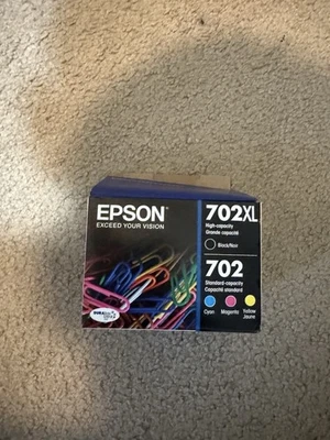 Cartucho de tinta Epson T702XL/T702 negro alto rendimiento/magenta/rendimiento paquete de 4 nuevo Foto 1 de 3