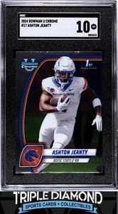 2024 Bowman U Chrome #17 1st Ashton Jeanty Boise State SGC 10 GM BN918 - Picture 1 of 2