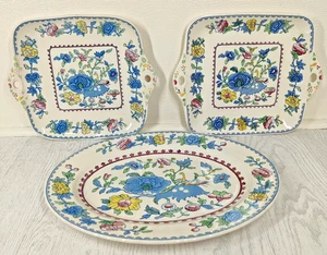 Mason’s Regency Plantation Colonial Oval Serving Platter + Square/Cake Plates - Picture 1 of 9