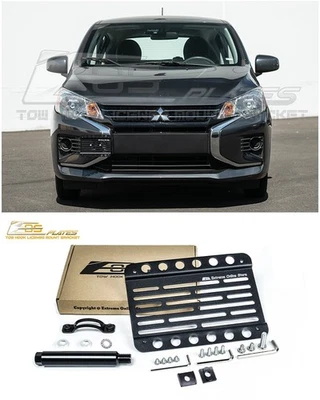 EOS Plate For 14-24 Mitsubishi Mirage Front Bumper Tow Hook License Bracket - Image 1 of 4