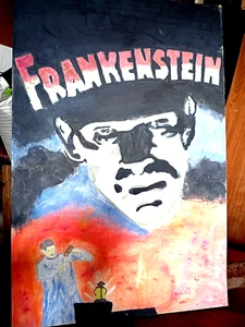FRANKENSTEIN Monster PAINTING ART Picture 20" x 30" - Picture 1 of 7