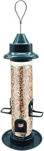 Tube Bird Feeders, 6-Port, Hanging Bird Seed Feeder, outside Yard Backyard Ga... - Picture 1 of 12