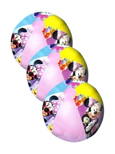 Minnie Mouse Kids Inflatable Beach Ball 3-Pack - Picture 1 of 3