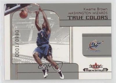 2001-02 Fleer Maximum True Colors /1000 Kwame Brown #210 Rookie RC - Image 1 of 2