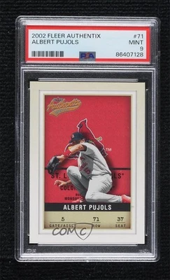 Fleer Authentix 2002 Albert Pujols #71 PSA 9 como nuevo Foto 1 de 2