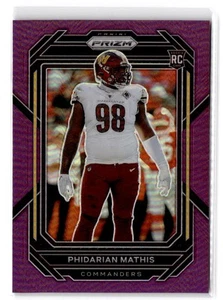 2022 Panini Prizm Phidarian Mathis RC #390 Purple #/125 Washington Commanders - Picture 1 of 2
