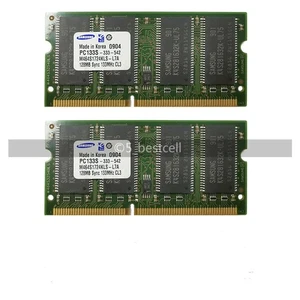 Samsung DDR PC133 133MHz 128MB 256MB 512MB SDRAM 144-pol. SO-DIMM Laptop Memory - Picture 1 of 8