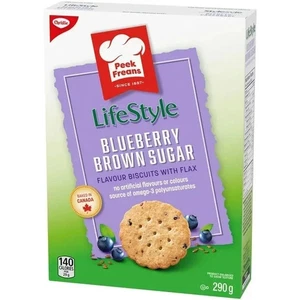 6 x Christie Peek Freans LifeStyle Blueberry Brown Sugar Biscuits Cookies, 290g - Picture 1 of 3