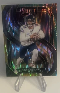 2024 Panini Select Caleb Williams (RC) VERDE GIALLO SHOCK PRIZM #114 Premier - Foto 1 di 2