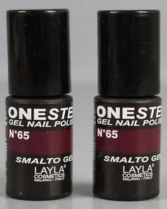 2x esmalte de uñas gel esmalte de uñas Layla Cosmetic #65 lacado de uñas rojo ciruela ciruela K22-RP - Imagen 1 de 2